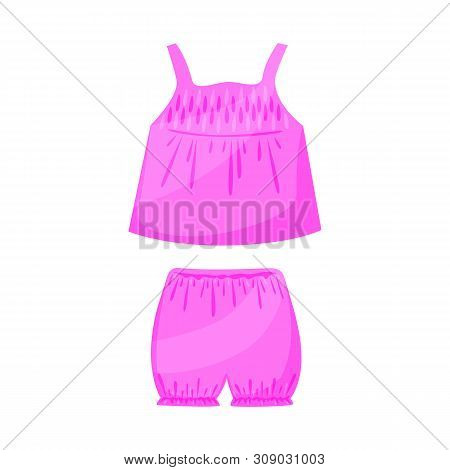 Vector Illustration Of Underwear And Girl Sign. Collection Of Underwear And Pants Stock Vector Illus