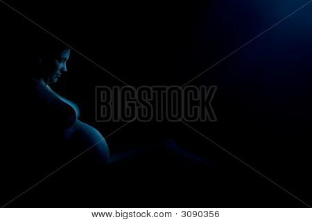 Kunstneriske opfattelse af en gravid kvinde