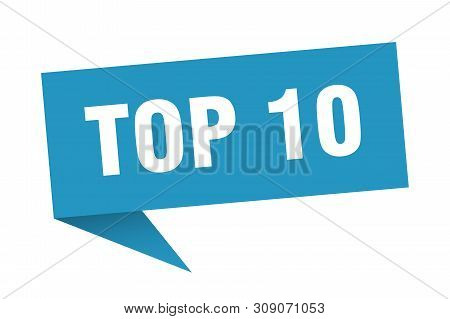 Top 10 Speech Bubble. Top 10 Sign. Top 10 Banner