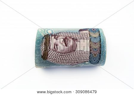 Kingdom Of Bahrain Currency On White Background Isolated