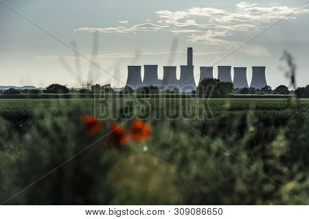 Cottam, Nottinghamshire, United Kingdom, June 2019, A View Of Cottam Power Station In Nottinghamshir