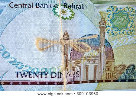 Kingdom Of Bahrain Currency On White Background Isolated