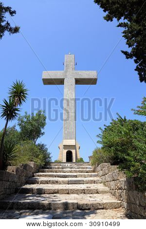Át a Mount Filerimos, Görögország, Rodosz