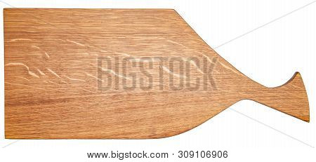 Handmade Wood Cutting Board Isolited On White Background