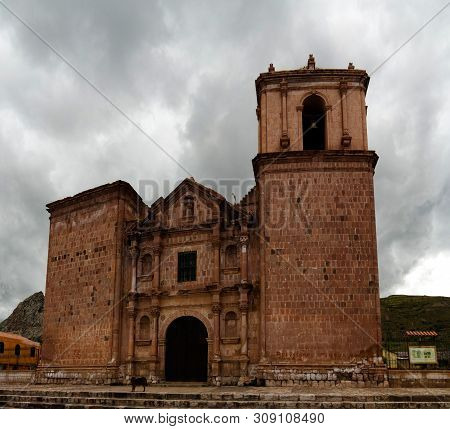 Exterior View To Iglesia De Santa Isabel De Pucara At Puno, Peru