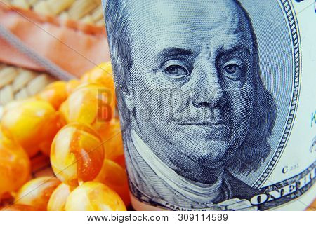 Close Up Currency Of The United States Of America