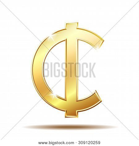 Ghana Cedi Currency Symbol, Gold Money Sign