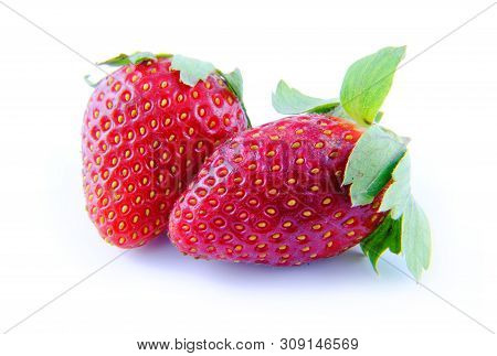 Fresh strawberry isolated on white isolated background