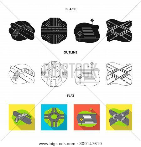 Vector Illustration Of Road And Street Symbol. Collection Of Road And Highway Stock Vector Illustrat