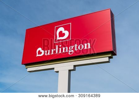 Fargo, Nd/usa - June 28, 2019: Burlington Coat Factory Retail Store Sign And Trademark Logo.