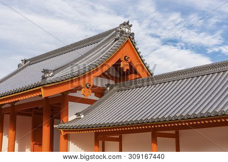Details Of Rooftop Of Kyoto Imperial Palace (kyoto Gosho) In Japan