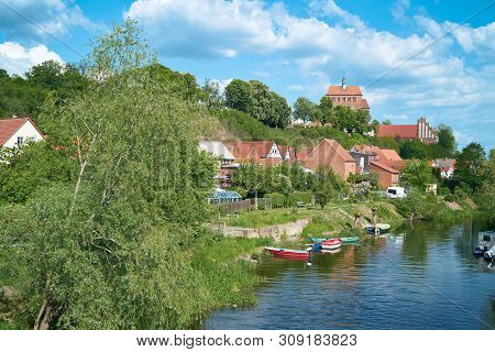 View Of The River Havel And The Cathedral In Havelberg