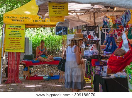 Eumundi Australia - February 1 2012; Eumundi Markets Where Artisans Growers,and Producers Of Crafts 