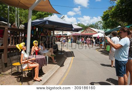Eumundi Australia - February 1 2012; Eumundi Markets Where Artisans Growers,and Producers Of Crafts 