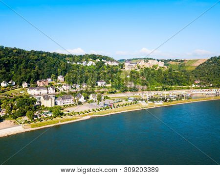 Sankt Goar Is A Town On The West Bank Of The Middle Rhine In Germany