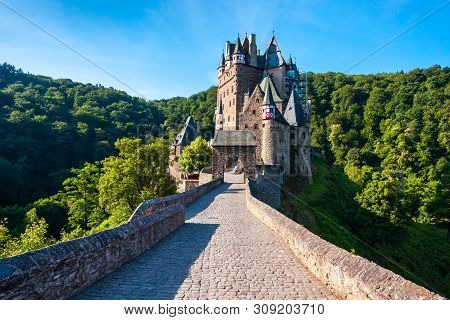 Eltz Castle Or Burg Eltz Is A Medieval Castle In The Hills Above The Moselle River Near Koblenz In G