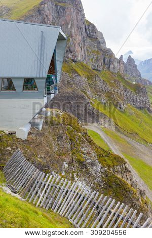 Modern Building On Top Of The Mountain In Arabba