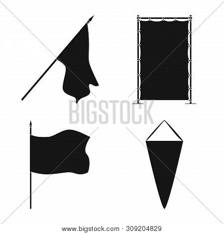 Vector Illustration Of Material And Media Symbol. Set Of Material And Textile Stock Symbol For Web.