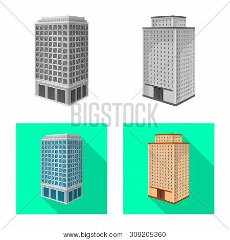 Vector Illustration Of Construction And Building Logo. Set Of Construction And Estate Vector Icon Fo