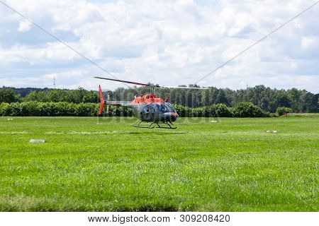 Bueckeburg / Germany - June 13, 2019: Bell 206b Jetranger Iii Flies For Military Training Missions O