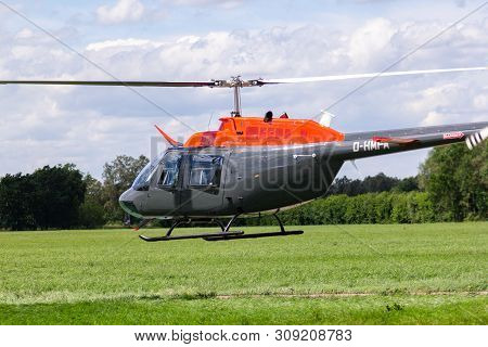 Bueckeburg / Germany - June 13, 2019: Bell 206b Jetranger Iii Flies For Military Training Missions O
