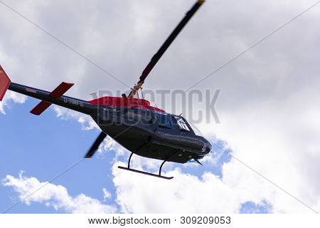 Bueckeburg / Germany - June 13, 2019: Bell 206b Jetranger Iii Flies For Military Training Missions O