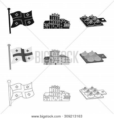 Vector Illustration Of Culture And Sightseeing Icon. Set Of Culture And Originality Stock Symbol For