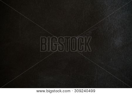 Genuine Black Cowhide Leather Background