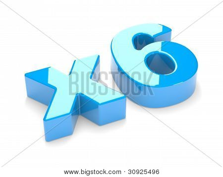 곱셈 또는 증가 개념 X 6