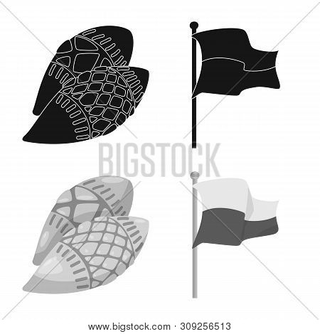 Isolated Object Of Traditional And Tour Symbol. Set Of Traditional And Landmarks Vector Icon For Sto