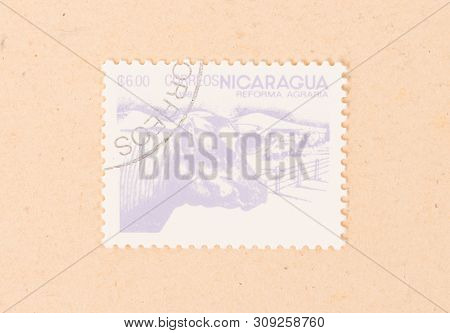 Nicaragua - Circa 1983: A Stamp Printed In Nicaragua Shows Teh Agrarian Reforms, Circa 1983