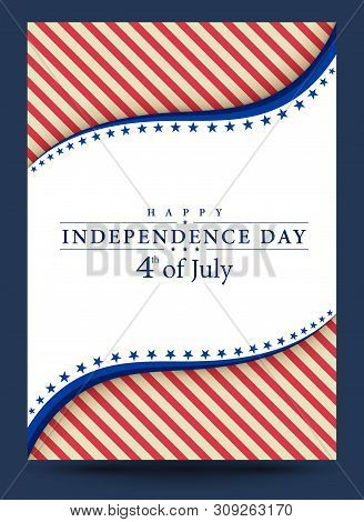 Template 4Th Of July Independence Day Vector Illustration