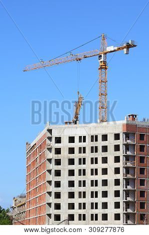 The Construction Of The Apartment Building Naberegnaya Reki Smolenki St. Petersburg, Russia July 201