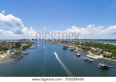 Aerial View Of Perdido Key, Florida And Ono Island, Alabama Beaches