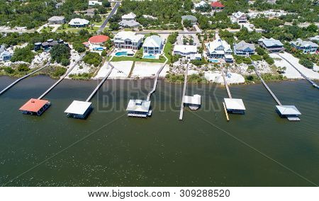 Aerial View Of Perdido Key, Florida And Ono Island, Alabama Beaches