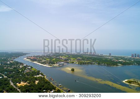 Aerial View Of Perdido Key, Florida And Ono Island, Alabama Beaches