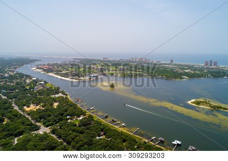 Aerial View Of Perdido Key, Florida And Ono Island, Alabama Beaches