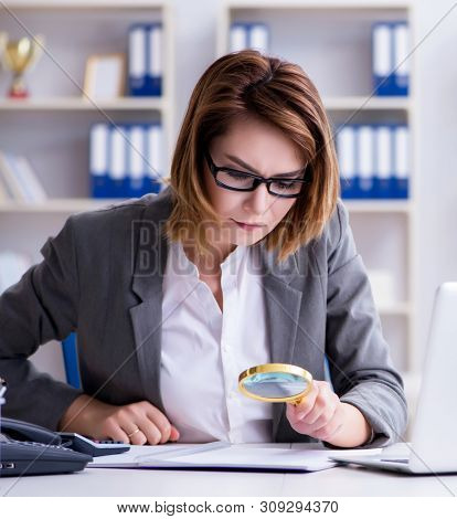 Businesswoman working in the office