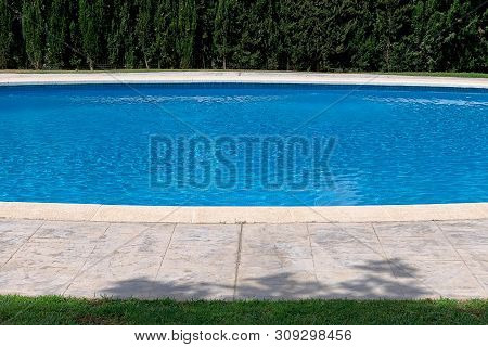 Clear Blue Water In The Pool Closeup