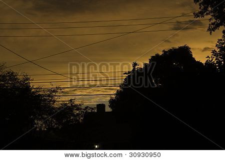 Sonnenuntergang in der Stadt