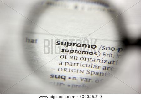 The Word Or Phrase Supremo In A Dictionary