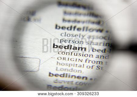 The Word Or Phrase Bedlam In A Dictionary