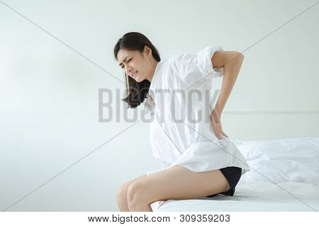 Sick Woman With Pain.