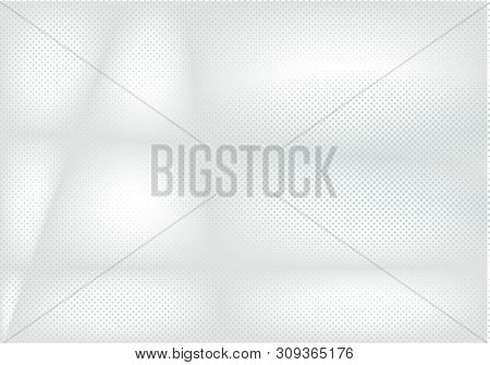Halftone White And Grey Background. Abstract Decorative Web Layout Or Poster, Banner. Abstract Halft