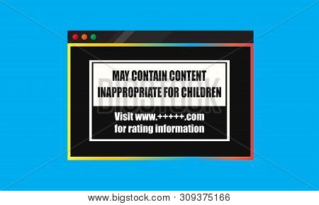 May Contain Content Inappropriate For Children, Caution Screen Saver In The Online Browser Window