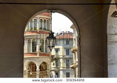 Turin,italy. In The Historic Center, Via Pietro Micca