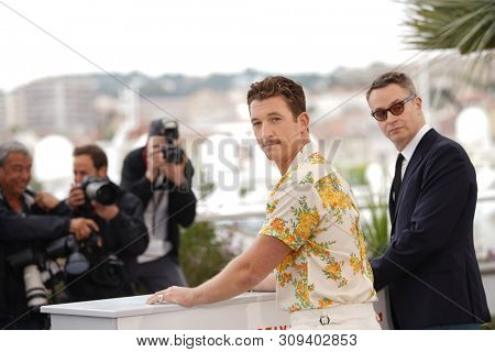 CANNES, FRANCE. May 18, 2019: Miles Teller & Nicolas Winding Refn at the photocall for the 