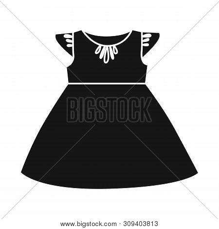 Vector Illustration Of Dress And Girl Sign. Set Of Dress And Princess Vector Icon For Stock.