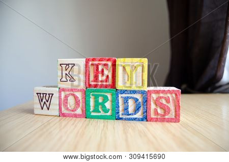 Educational Toy Cubes With Letters Organised To Display Word Keywords - Editing Metadata And Search 