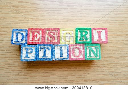 Educational Toy Cubes With Letters Organised To Display Word Description - Editing Metadata And Sear